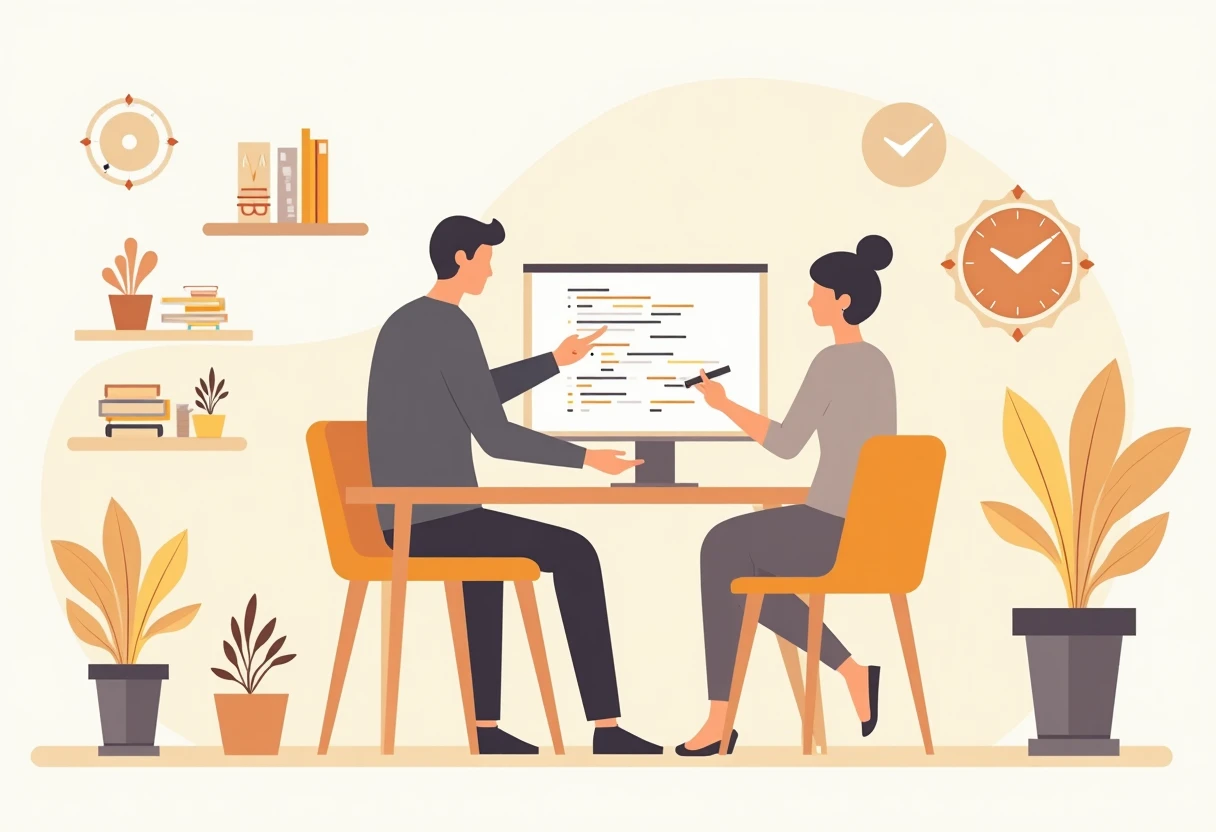 Software engineer solving coding challenges