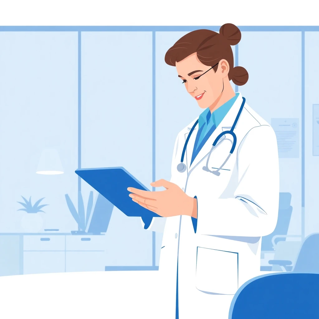 Healthcare professional reviewing growth opportunities