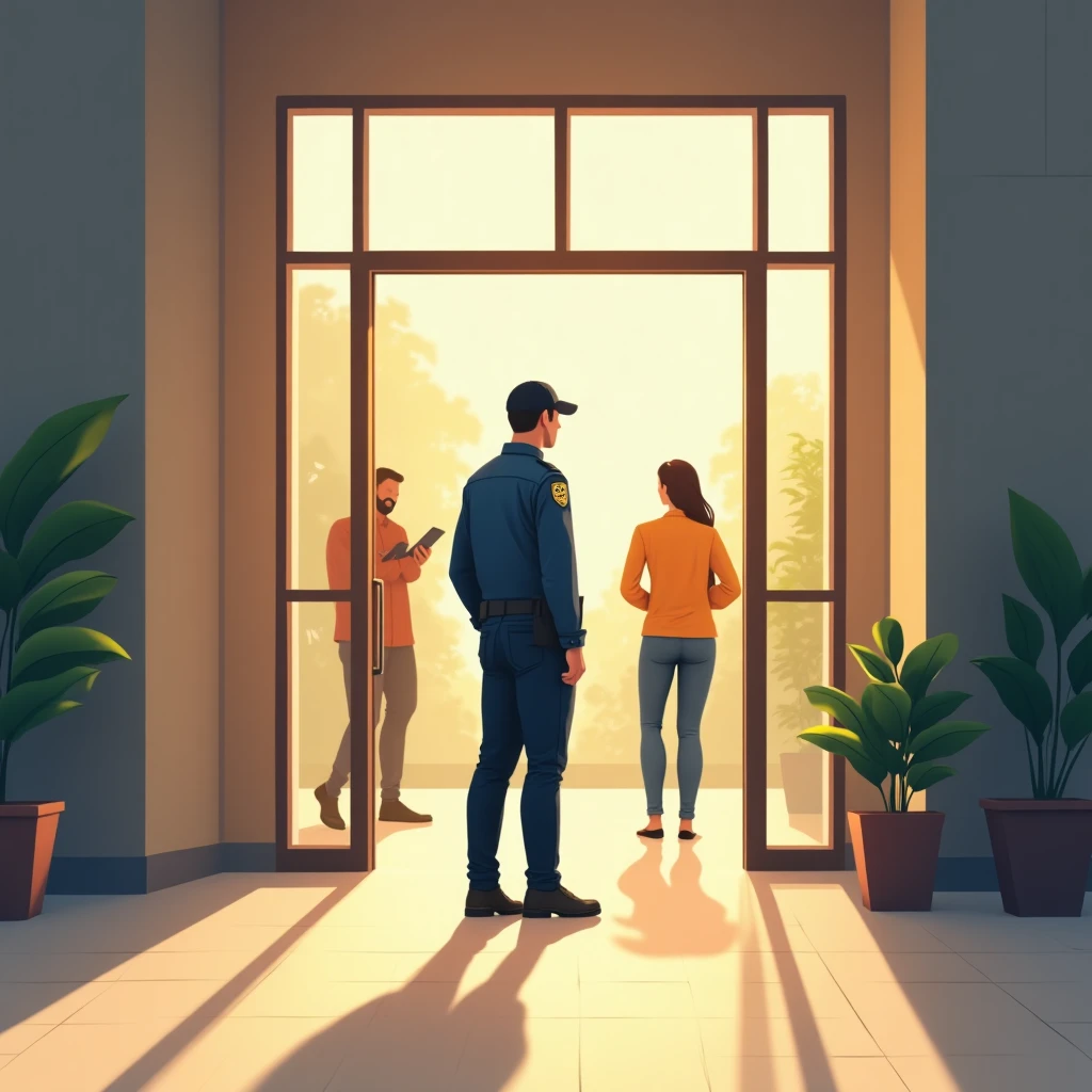 Agent de sécurité surveillant