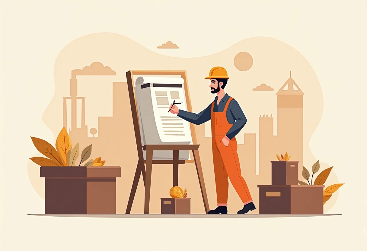 Focused manufacturing worker