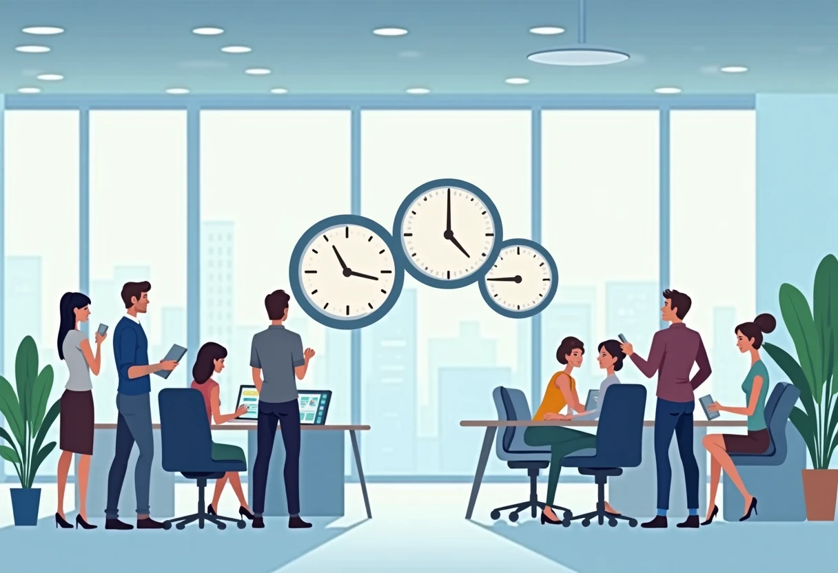 Flexible work schedule concept