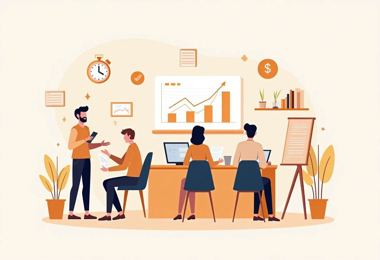 Office discussion on financial strategies